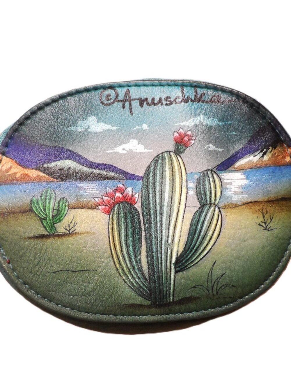 Anuschka Women’s Original Genuine Leather Hand-Painted RFID Coin Purse